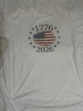 Adult sized American 250th birthday celebration t-shirt