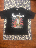 “Fearless” faded black t-shirt